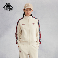 Kappa卡帕背靠背2024春秋新款休闲针织开衫卫衣女运动外套女款潮