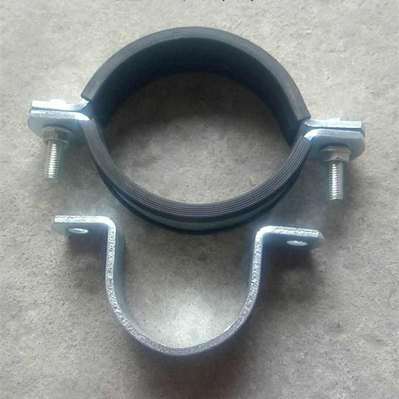 抗震支架配件悬吊支撑半圆抱箍 65-200水管c形厚固定卡箍欧姆管卡