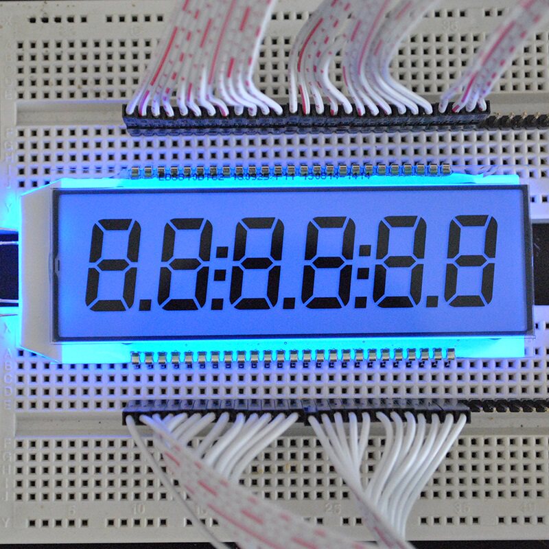 大连奇耘6位8字TN笔段式液晶LCD屏宽温段码lcd液晶显示屏幕EDS810