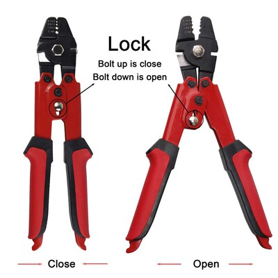 510pcs钢丝绳压接工具 3尺寸铝制双筒套圈压接圈套管套件+工具钳