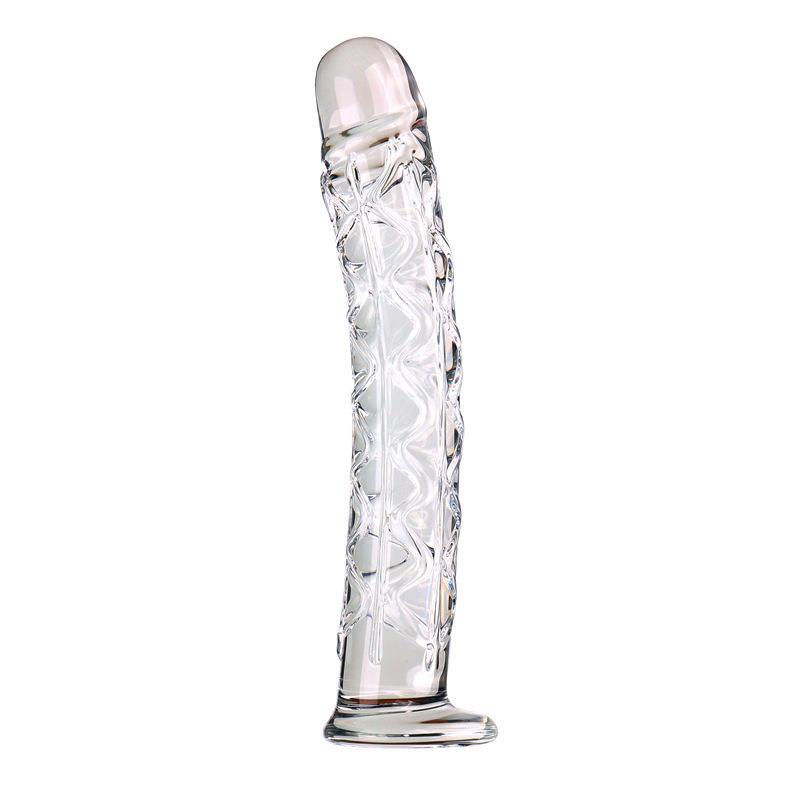 玻璃搅拌棒细腻新款玻璃菱形花纹按摩棒玻璃保健精美器具耐高温穴