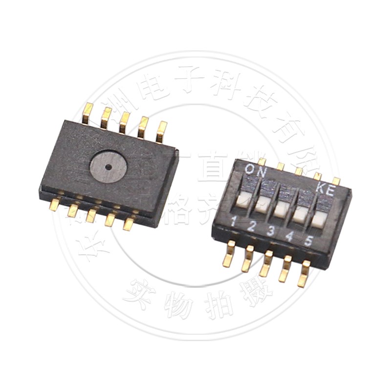 拨码开关KE1.27mm间距1.27贴片平拨镀金编码拨动开关1P2P3P4P5P6P