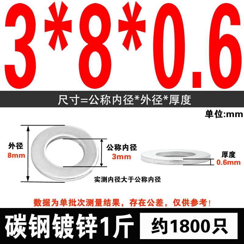 镀锌平垫加大加厚特大圆形金属垫片垫圈称斤M6M8M10M12M14M16-M42