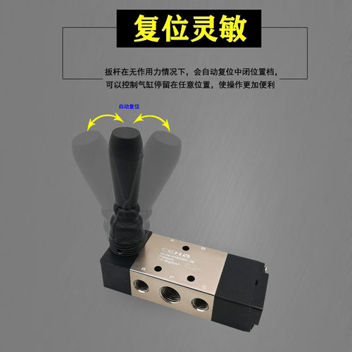 气动开关手动阀自动复位拆胎机4HA230C-08手扳阀气缸阀4H230拆装