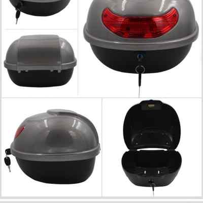 式摩托车尾箱电备箱子具动车特中储V物箱工后箱。