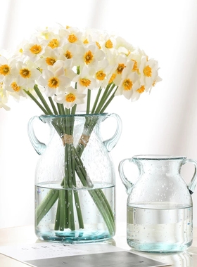 6Pcs/bunch White Artificial Narcissus Flower Bouquet Home Ga