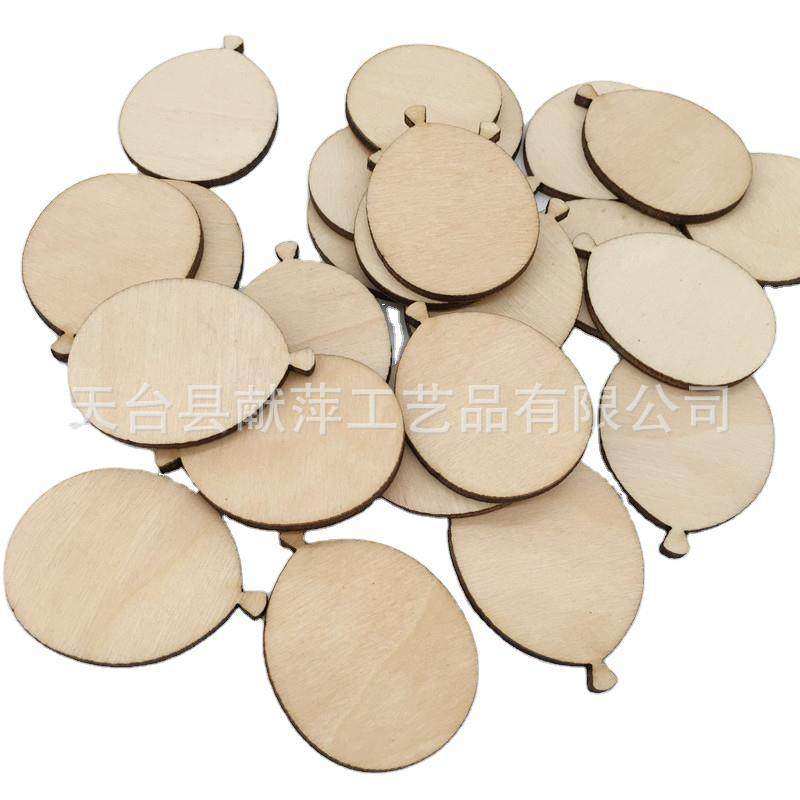 Foreign Trade Source Wooden Label DIY Wooden Blank Balloon S