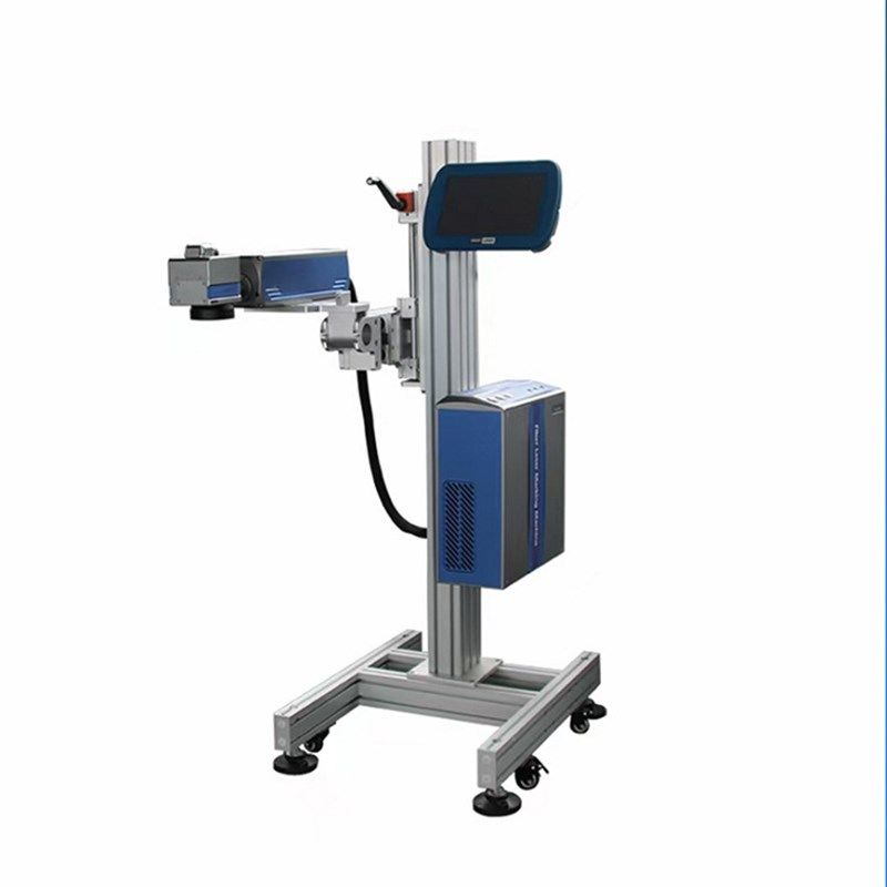 流水线光纤飞行激光打刻机喷码机全自动激光镭雕线上刻字打码机