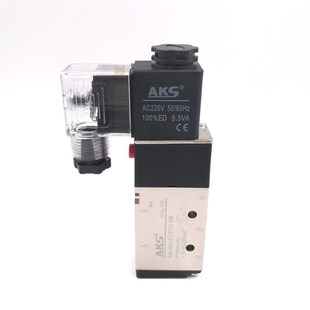 2V025 4V110 3V1 4V210 AKS二位五通电磁阀3V110