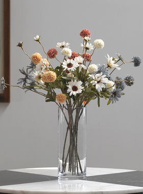 Silk Daisy&Dandelion Ball Gerbera Artificial Flowers Bouquet