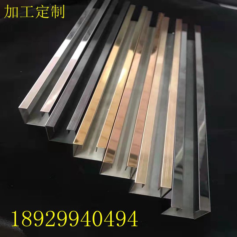 新镜面不锈钢折板激光切割悬吊式天花板门套圆孤包边拉丝线条踢脚