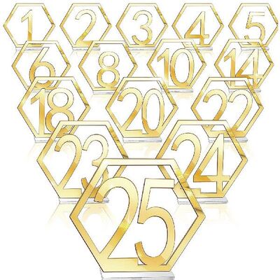 25pcs Catering Reception Birthday Table Number Geometric