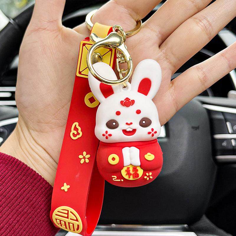 New Year Keychain 202 Cute Rabbit Keychains Bunny Hanging A