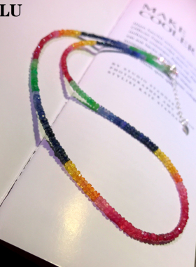 进店必入 逆天精致 超级惊艳的黄蓝宝石项链 颈链 宝石级别的