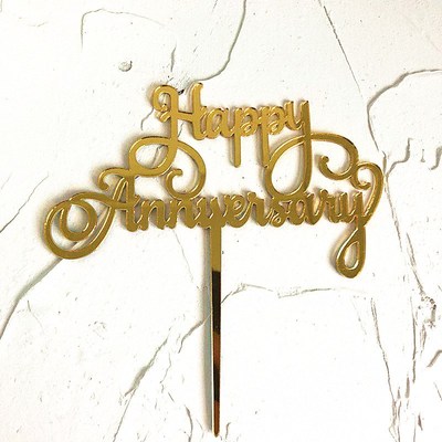 Happy Anniversary Cake ert Card Party Cake Decoration