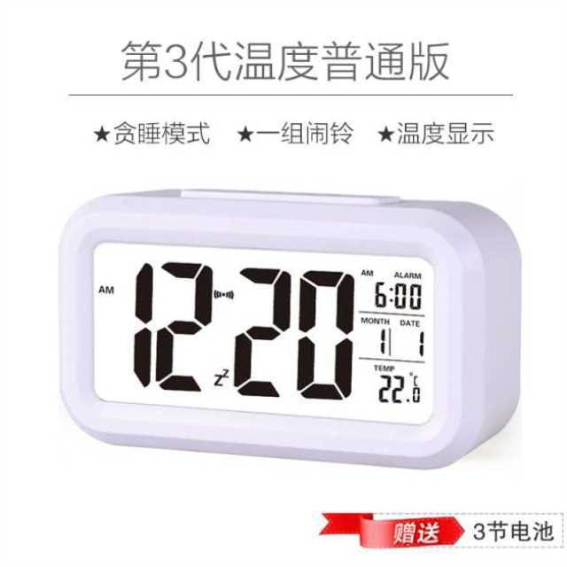 新品欧式创意夜光小闹钟个静音卧室懒人学生床头多功能座钟时钟闹