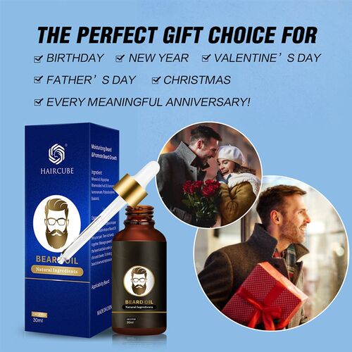 好货Haircube Men Fast Beard Growth Oil Natural Beard Growth
