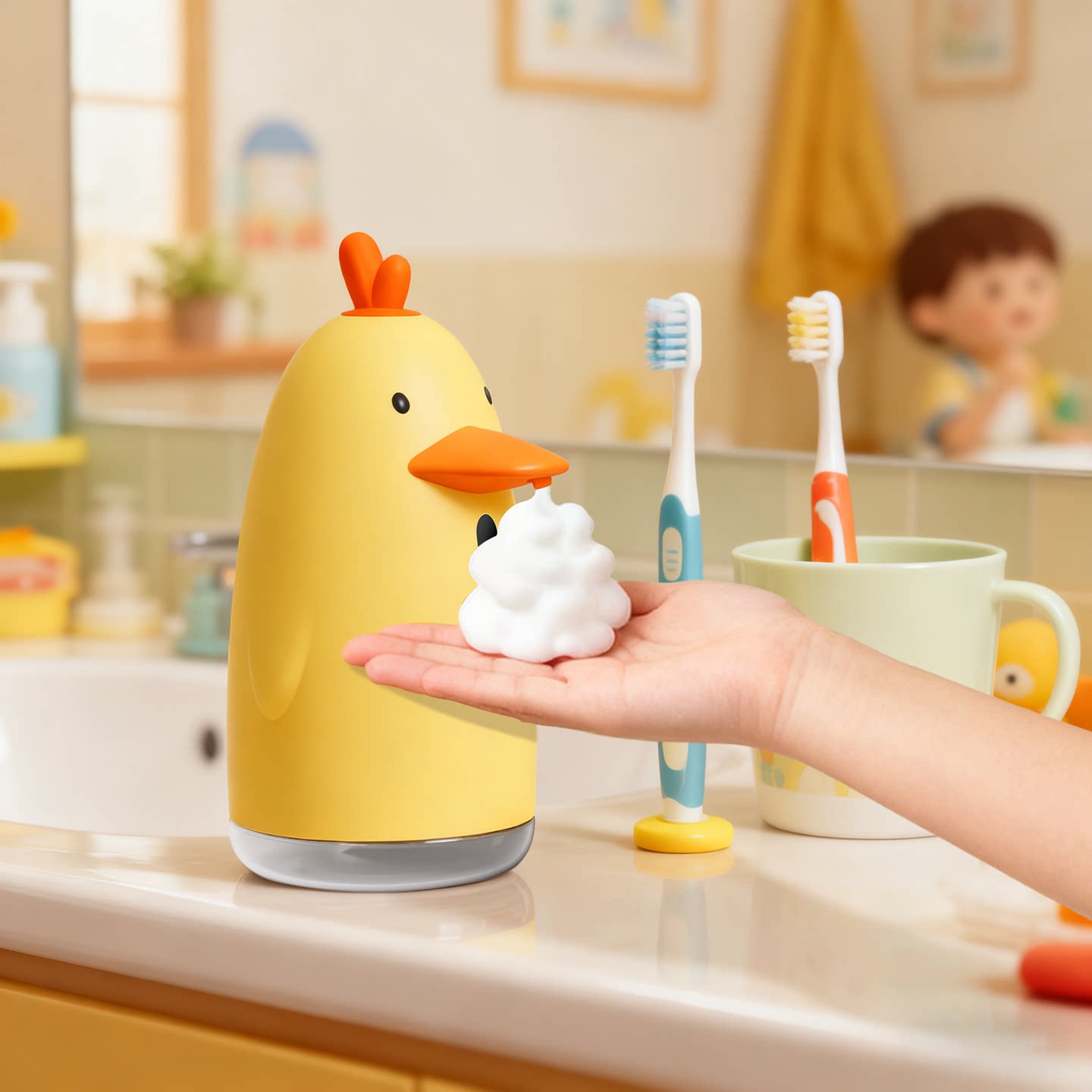 洗手液自动感应器儿童出泡沫洗手机智能全电动起泡器家用式皂液器