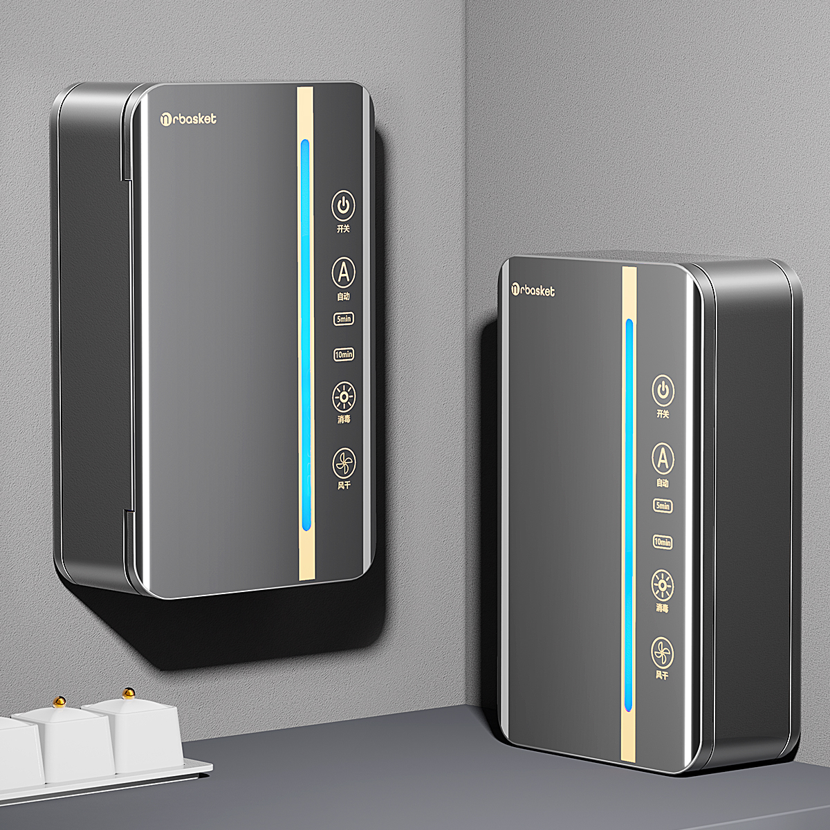 智能消毒筷子筒家用高档抗菌防霉烘干一体机收纳盒壁挂式2024新款