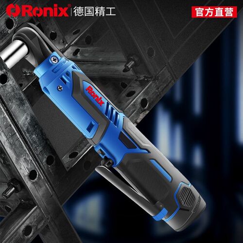 德国Ronix电动棘轮扳手90度直角桁架大扭力快速锂电角向工业