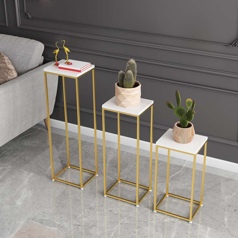 厂家直销北欧风格款铁艺实木花架流水台客厅展示花盆架绿萝置物架