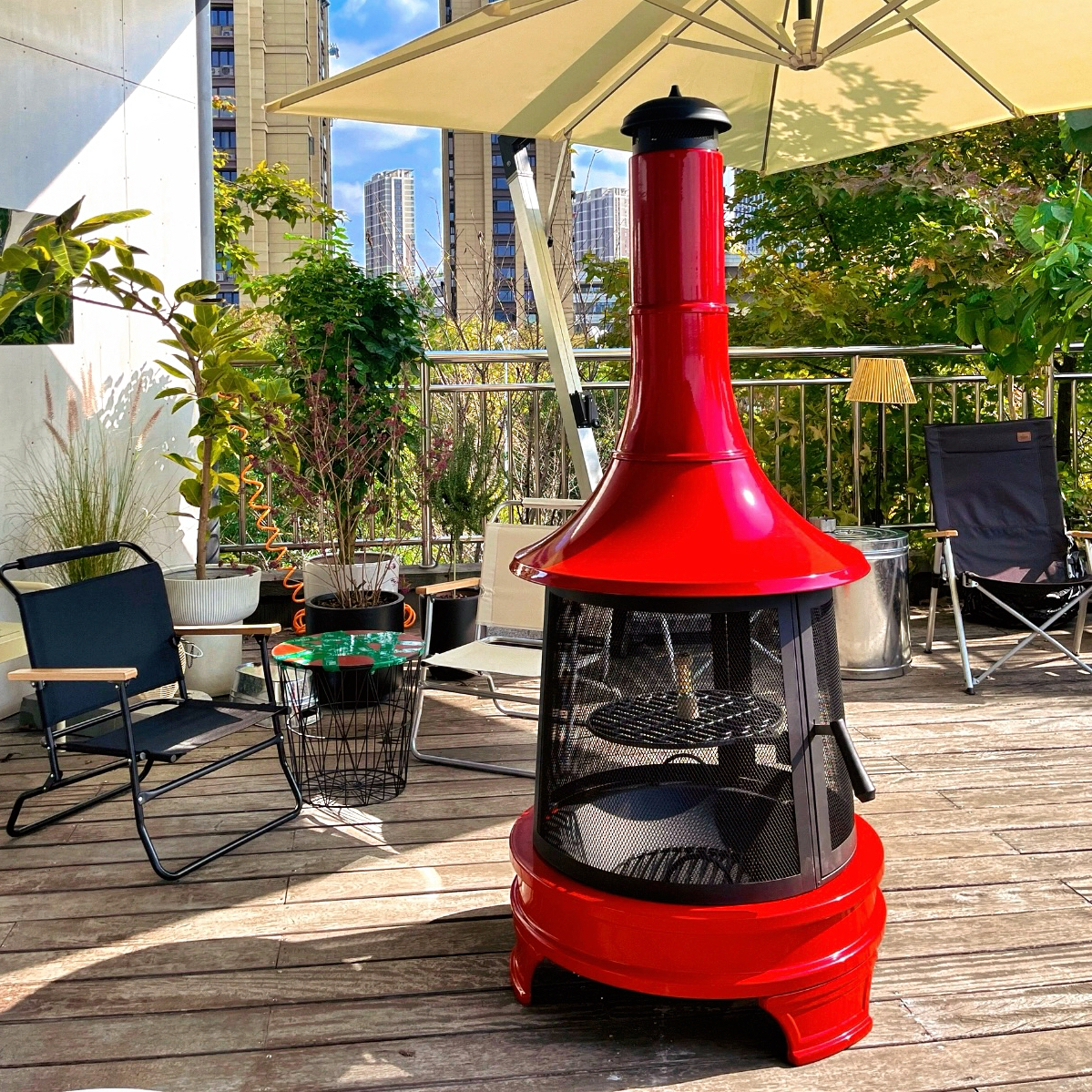 紫幻户外花园庭院露营野炊烤火炉