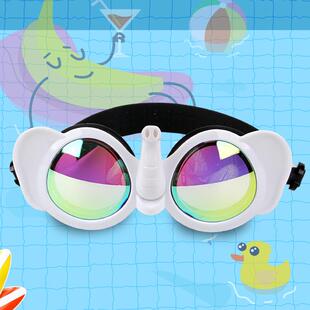 新款直销可爱小象泳镜 儿童游泳镜 防雾大框舒适电镀小孩男童女童