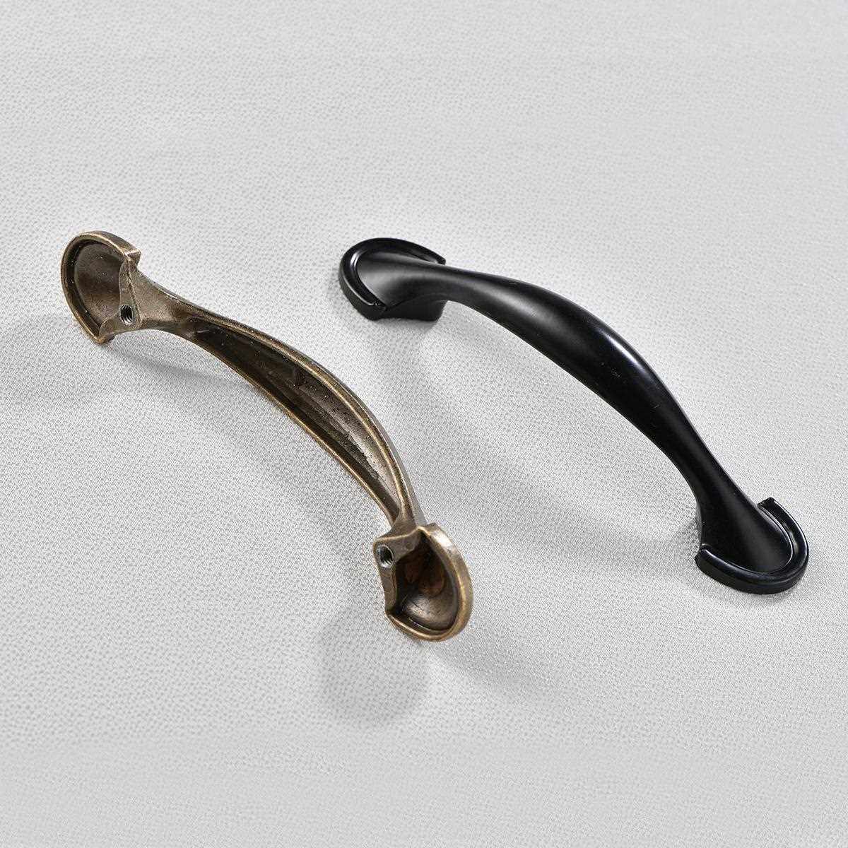 直销新款现代简约橱柜抽屉美式黑色衣柜门把手欧式柜子单孔锌合金