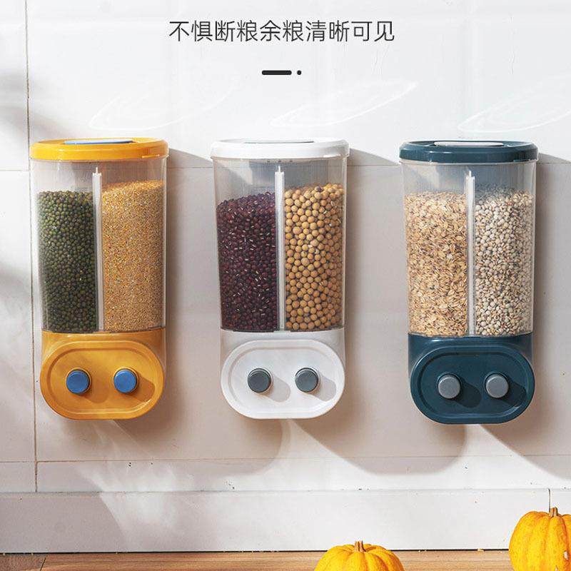 新款直销五谷杂粮收纳盒厨房壁挂式谷物储物罐米豆子豆类密封罐麦,家居饰品,储物罐,淘宝优惠券,粉丝福利购,淘宝优惠卷