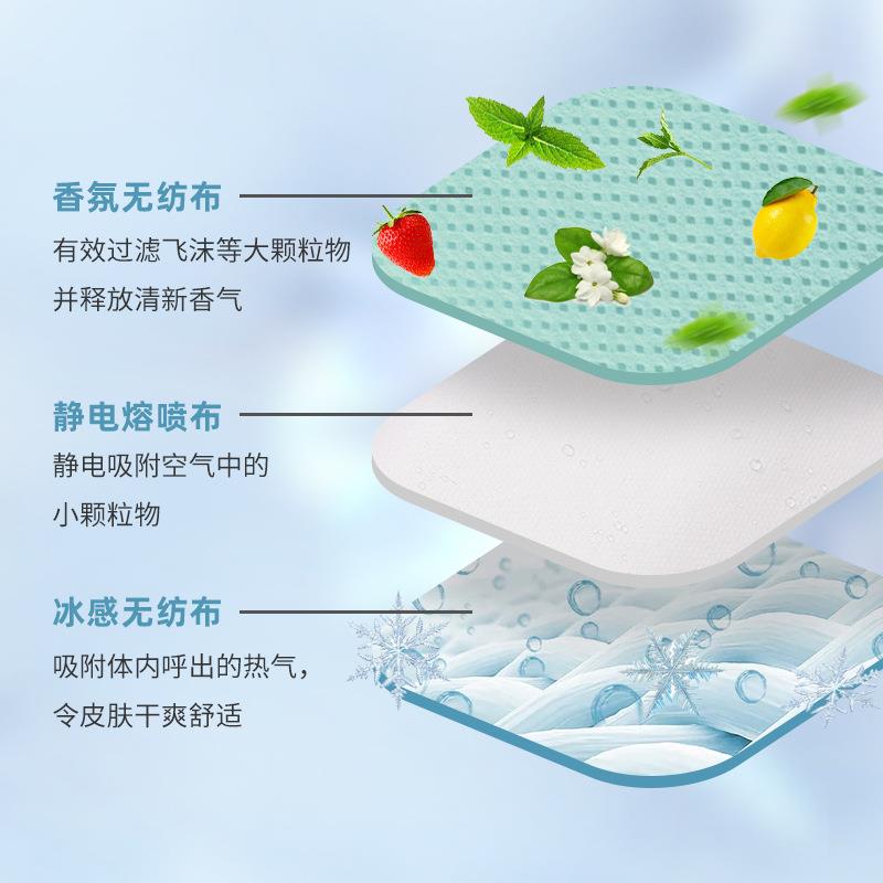 直销新款卫普盾夏季香氛口罩清爽茶香薄荷香味一次性独立包装口罩