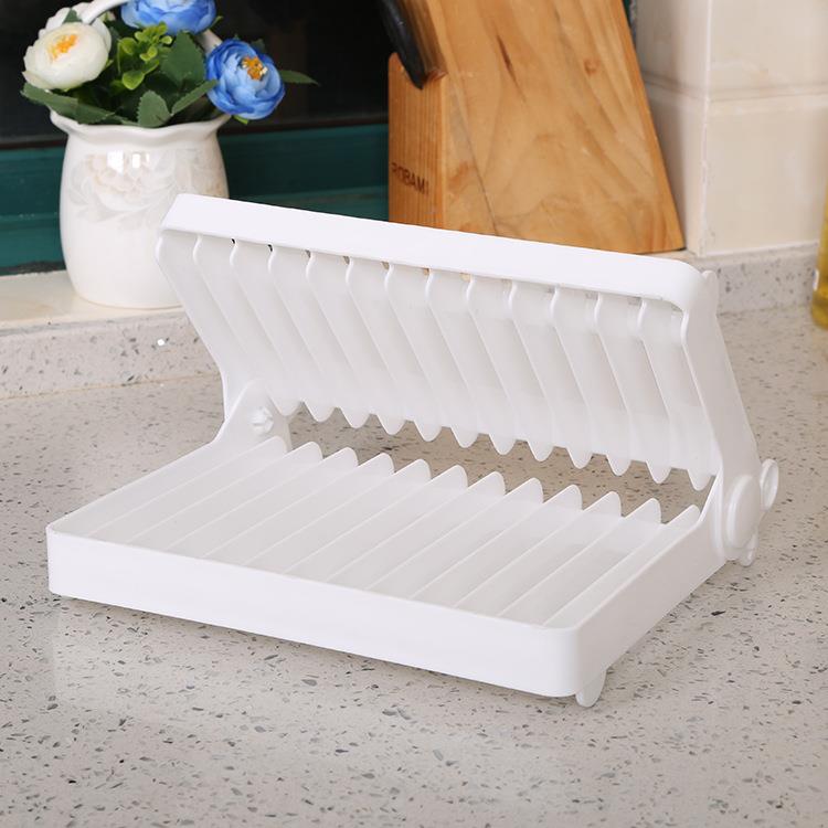 直销新款直销厨房用品收纳架多功能碗碟沥水架 橱柜创意折叠置物