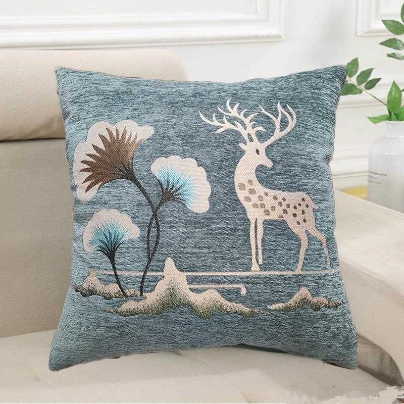 直销新款?简约正方形沙发抱枕车载办公室靠垫套子可拆洗不含芯椅