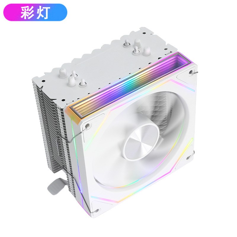 台式4热管i7cpu风扇1150针1700cpu散热器12cm发光4pin温控1155 i5