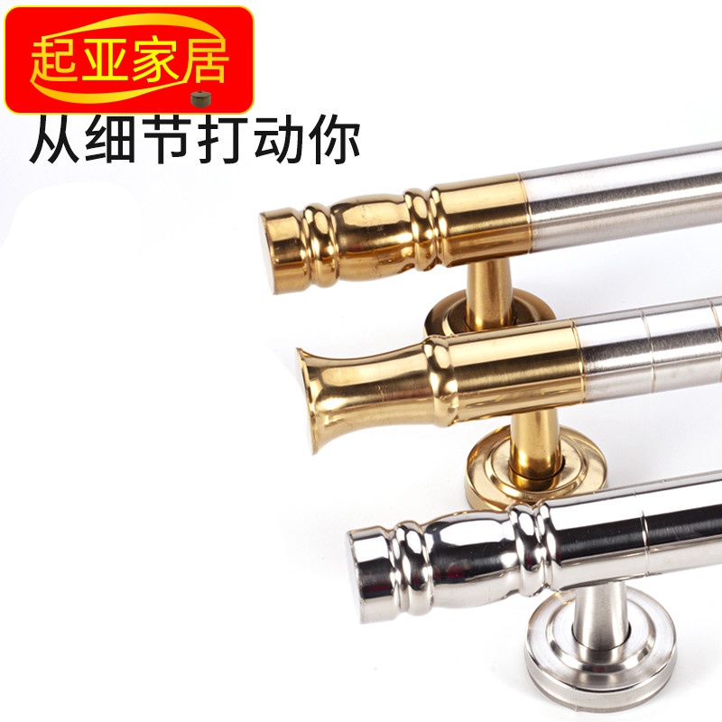 304不锈钢明装拉手双开木门简约把手加厚不锈钢大门木门金色拉手