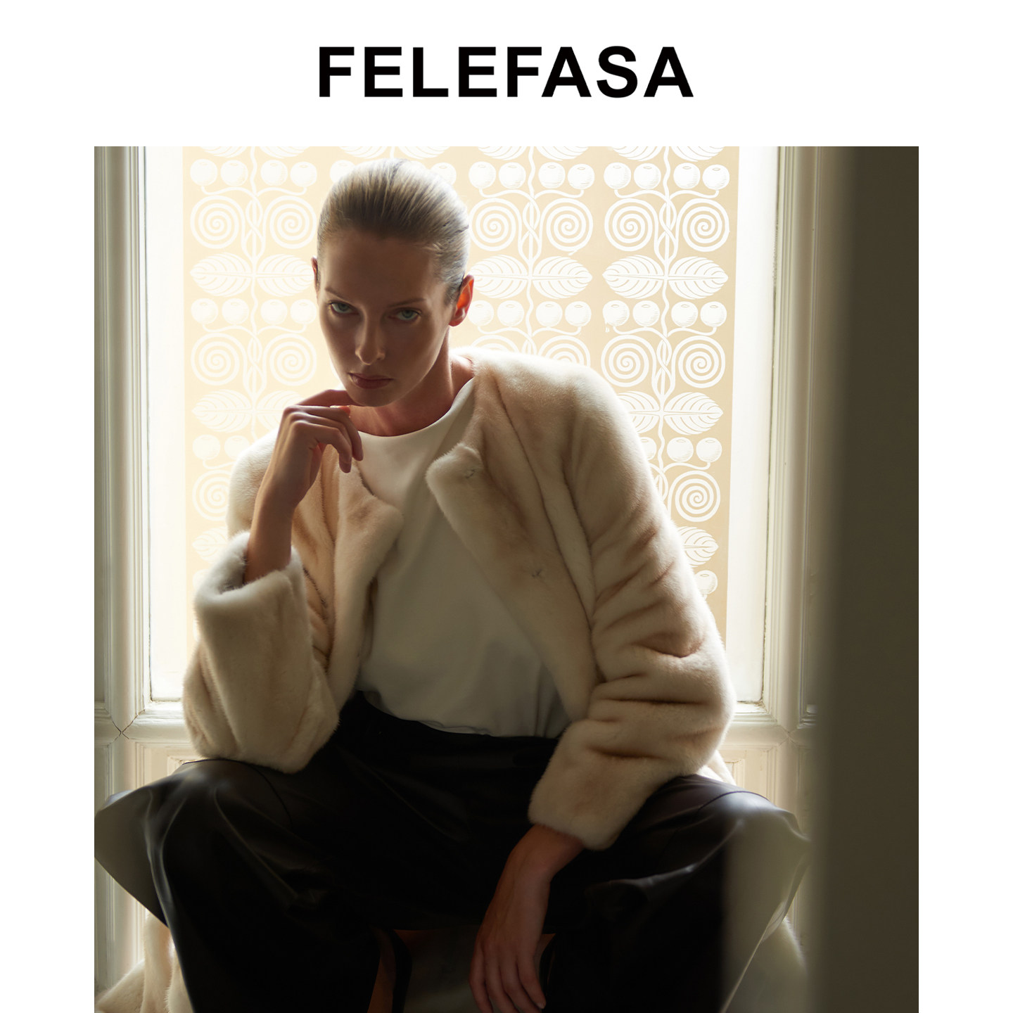 【丹麦限定】FELEFASA斐梵萨 哥本哈根本色水貂系带皮草大衣外套