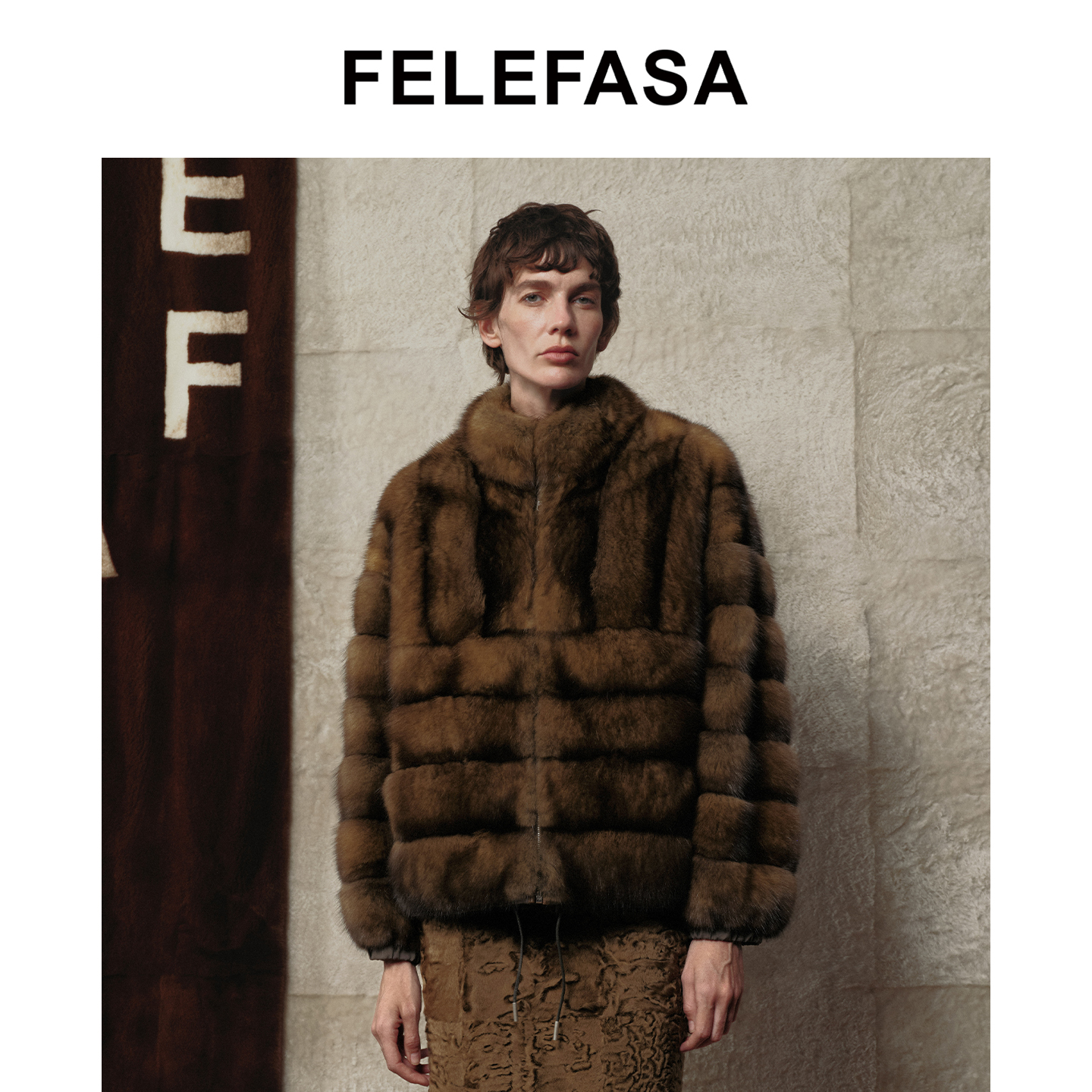 FELEFASA斐梵萨25冬新品 圣彼得堡紫貂Olmetex面料双面穿皮草夹克