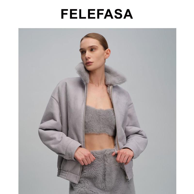 FELEFASA费雷梵萨女士翻领皮草
