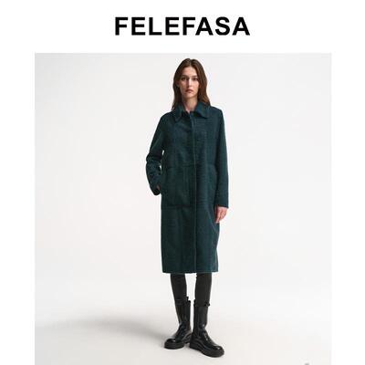 翻领大衣FELEFASA皮毛一体