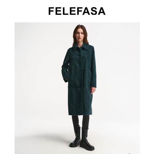 翻领大衣FELEFASA皮毛一体
