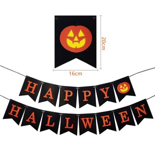 Flag Suppl 新品 Fishtail Party decoration Halloween Black For