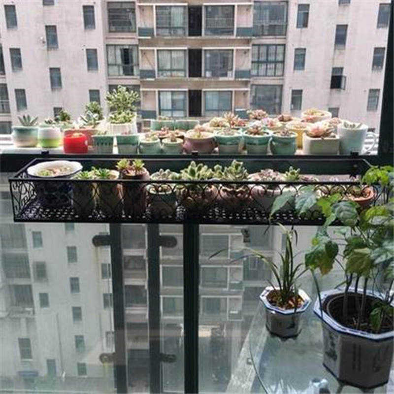 欧式包邮窗户卡槽悬挂花架壁挂式阳台多肉绿萝花架客厅铁艺花盆架