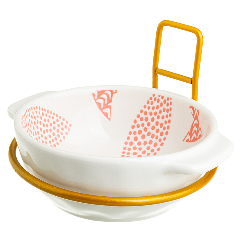 悬挂式猫碗陶瓷宠物狗狗食盆固定单碗高脚护颈猫粮盆喝水碗防打翻