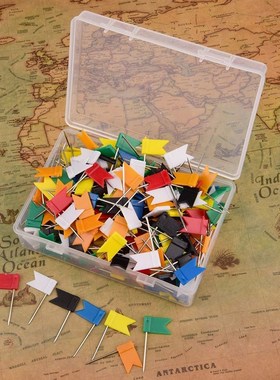 Flag Push Pins Marker Marking Thumbtack for Notice Cork Boar