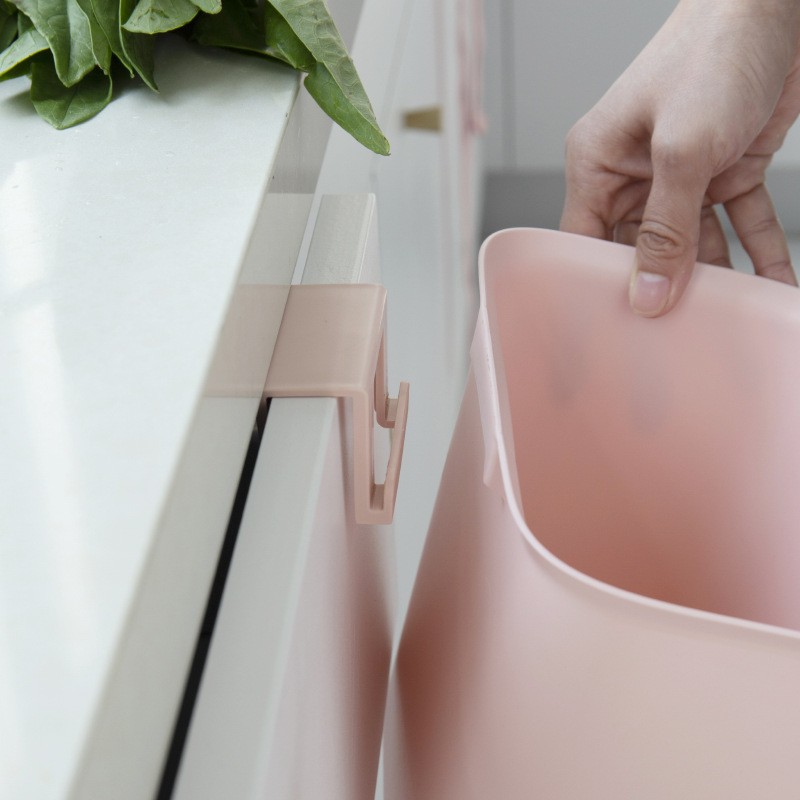 鹿可北欧垃圾桶创意壁挂厨房橱柜门家用小号挂式无盖悬挂纸篓ins