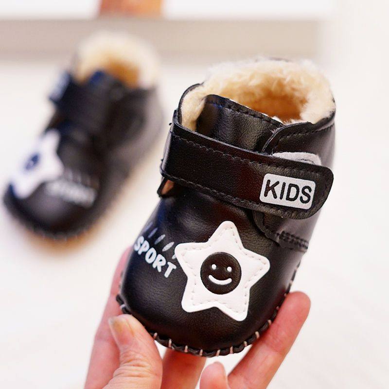 学步鞋婴儿不掉鞋冬季0到1岁宝宝鞋子加绒加厚软底 超软防滑可爱