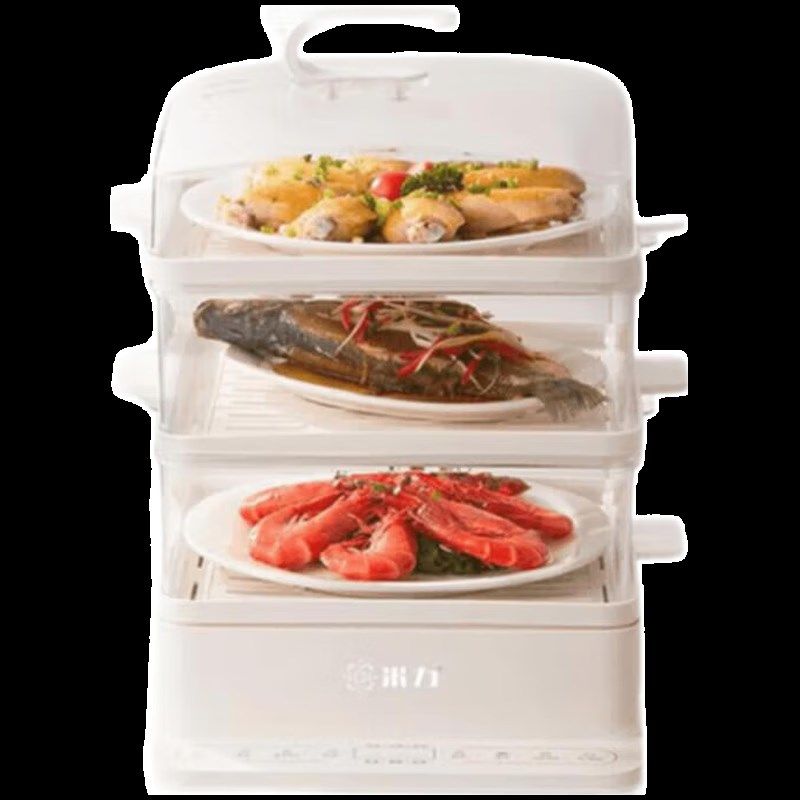 米力电蒸锅炖蒸煮一体电蒸笼蒸箱家用小型三层多功能大容量多层