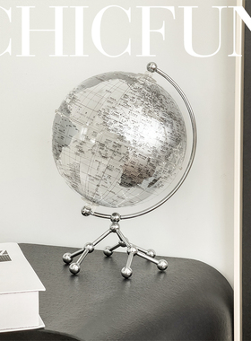 创意透明地球仪摆件轻奢高档网红客厅电视柜书房桌面装饰品高级感