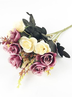 36cm 12 Heads Artificial Silk Rose Flower Bunch Bouquet