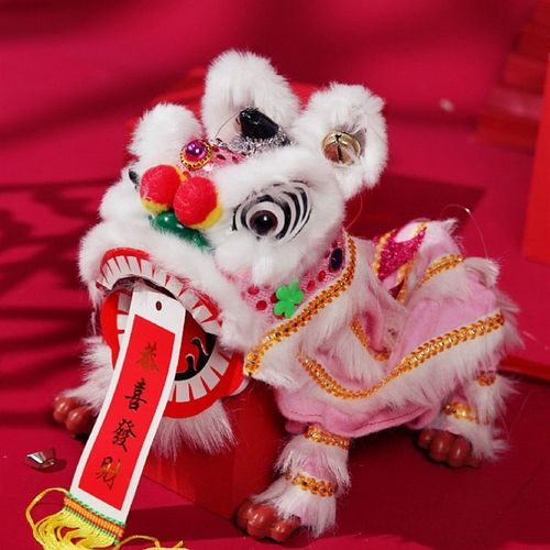 提线木偶醒狮舞狮子儿童艺术送小孩手工狮子头礼品传统道具中国风