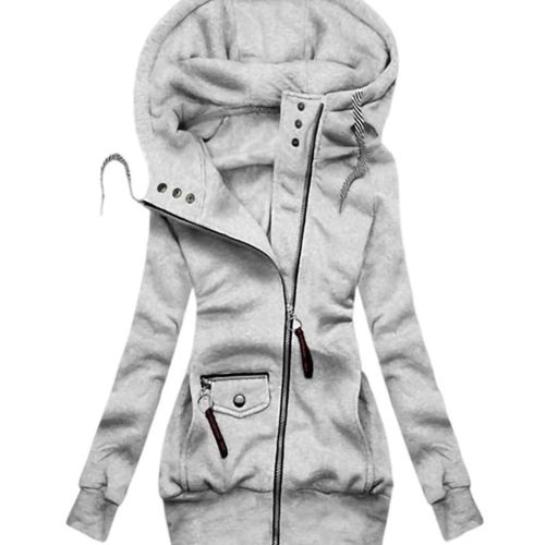 Winter Women Solid Hoodies Sweatshirt Fashion Casual Slim Lo